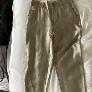 Soft gold cropped pant